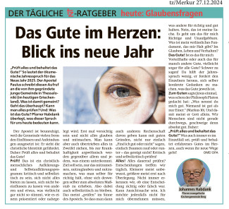 tz-Kolumne vom 27.12.2024