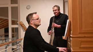 Dirk-Michael Kirsch (Englischhorn) und Ulli Schäfer (Orgel) beim Gottesdienst "Lust auf Kirche" am 6.2.2022