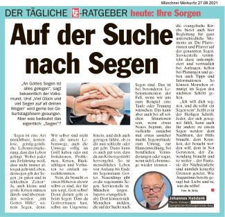 tz-ratgeber "Auf der Suche nach Segen"