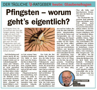 26.05.2023 - tz-ratgeber - Pfingsten - worum gehts eigentlich?