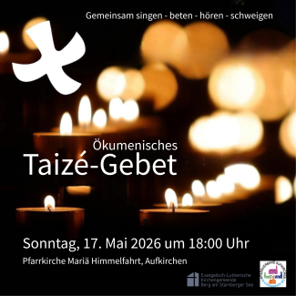 Einladungs-Plakat für Taizé-Andacht