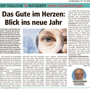tz-Kolumne vom 27.12.2024