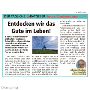 tz-Kolumne vom 30.01.2026